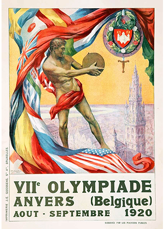 Olympics logo Antwerp Belgium 1920 summer